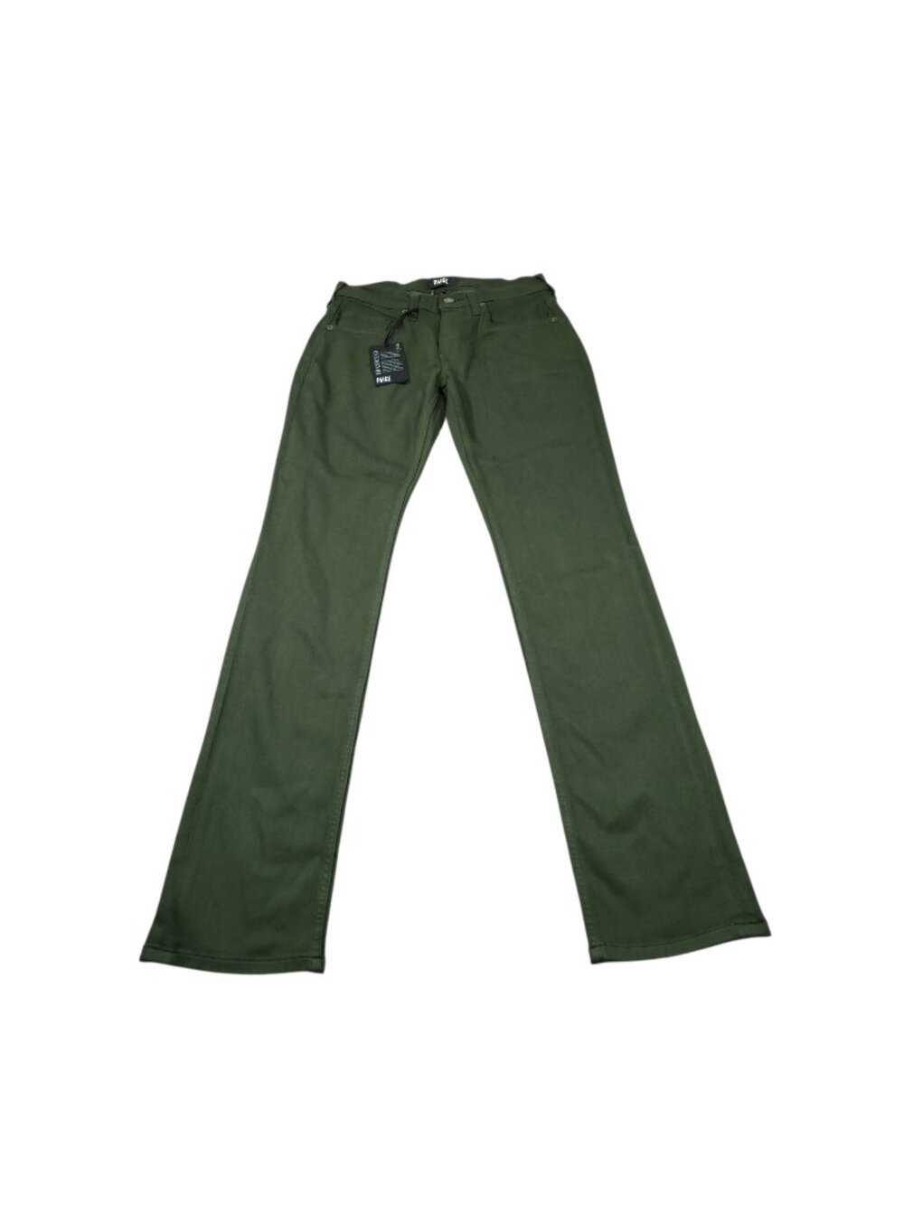 Paige Men's Federal Slim Straight Jeans Green Pine Shade Size 28 Stretch Denim